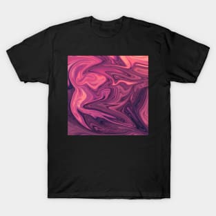 Red Sunset Liquify Art T-Shirt